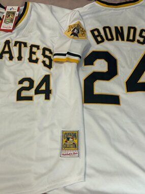 1980s PITTSBURGH PIRATES BARRY BONDS Men's JERSEY M,L,XL,2X by Mitchell & Ness
